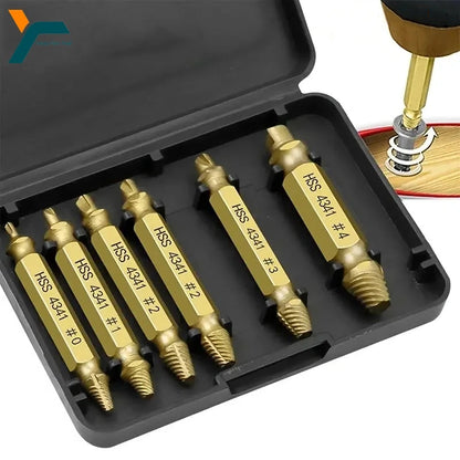 Professional Screw Extractor Kit,Easily Remove Stripped, Rusted & Broken Screws | Compatible with All Drills Power Tools