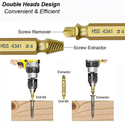 Professional Screw Extractor KitEasily Remove Stripped Rusted  Broken Screws  Compatible With All D 2