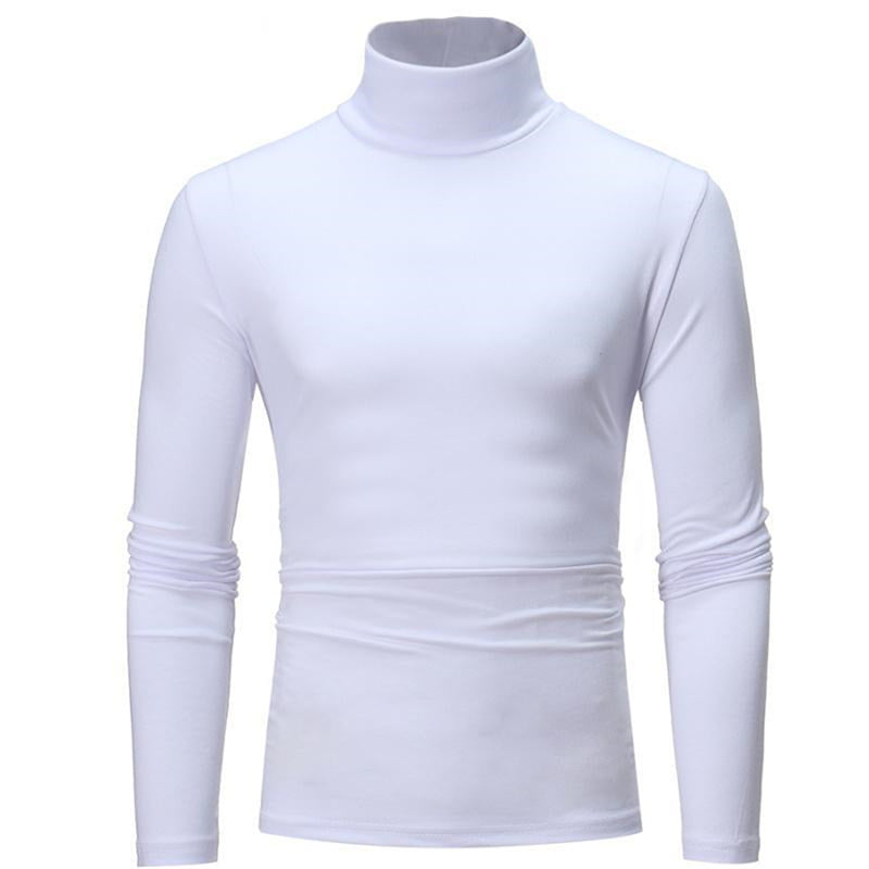 Winter Thermal Shirt for Men Thin Base Layer Tights High Neck Slim Fit Long Sleeve TShirt for Aut