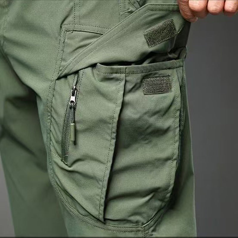 Men Tactical Cargo Pants Spring  Autumn Elastic Waist Combat Hiking Camping  Outdoor Work Trousers 8