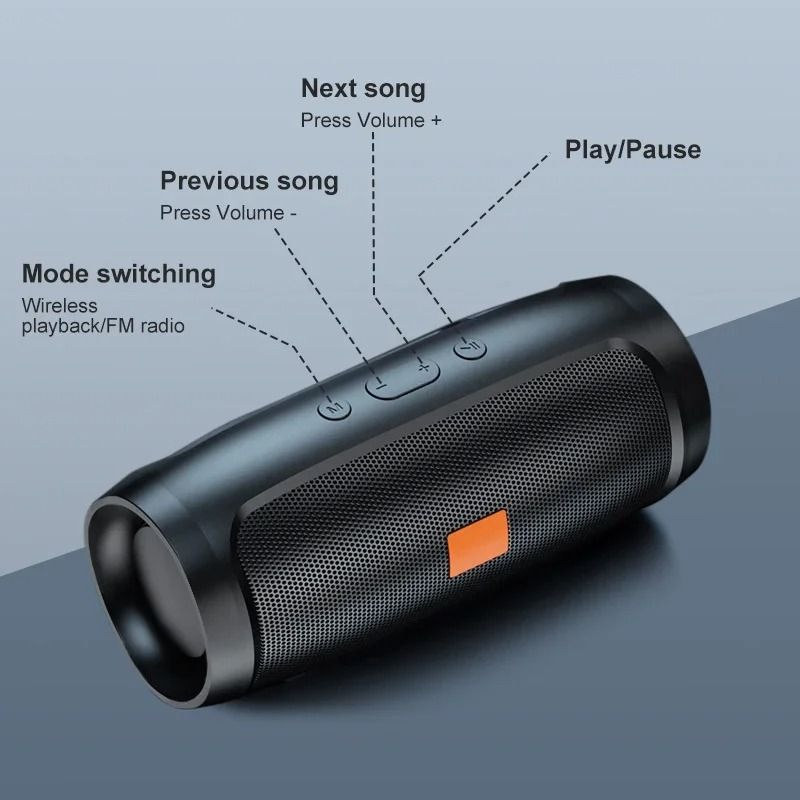 Bluetooth Speaker with FM Radio and Mic