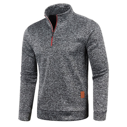 Sweatshirt For Men Fleece Lined Pullover With V Neck  Windproof Design 5
