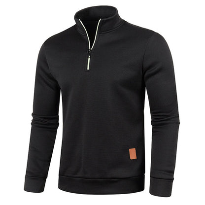 Sweatshirt For Men Fleece Lined Pullover With V Neck  Windproof Design 3
