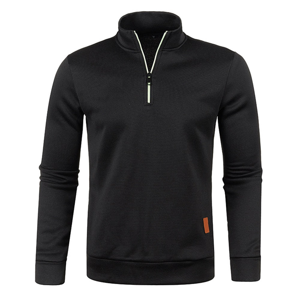 Sweatshirt For Men Fleece Lined Pullover With V Neck  Windproof Design 4