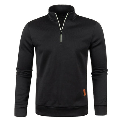 Sweatshirt For Men Fleece Lined Pullover With V Neck  Windproof Design 4
