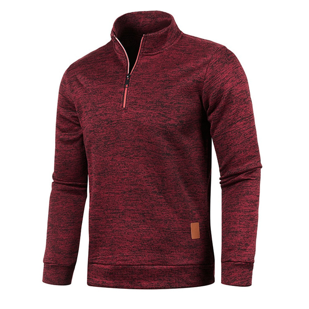 Sweatshirt For Men Fleece Lined Pullover With V Neck  Windproof Design 7