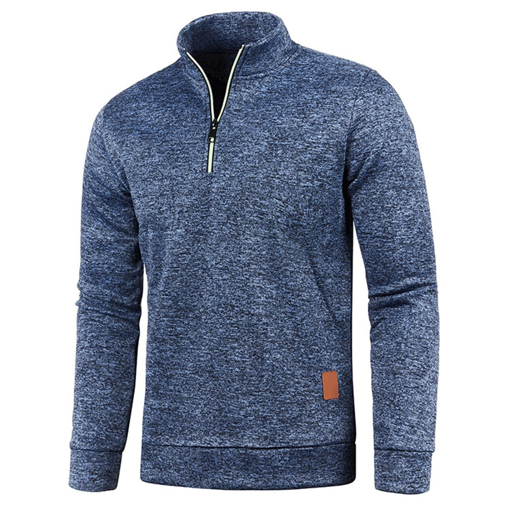 Sweatshirt For Men Fleece Lined Pullover With V Neck  Windproof Design 8
