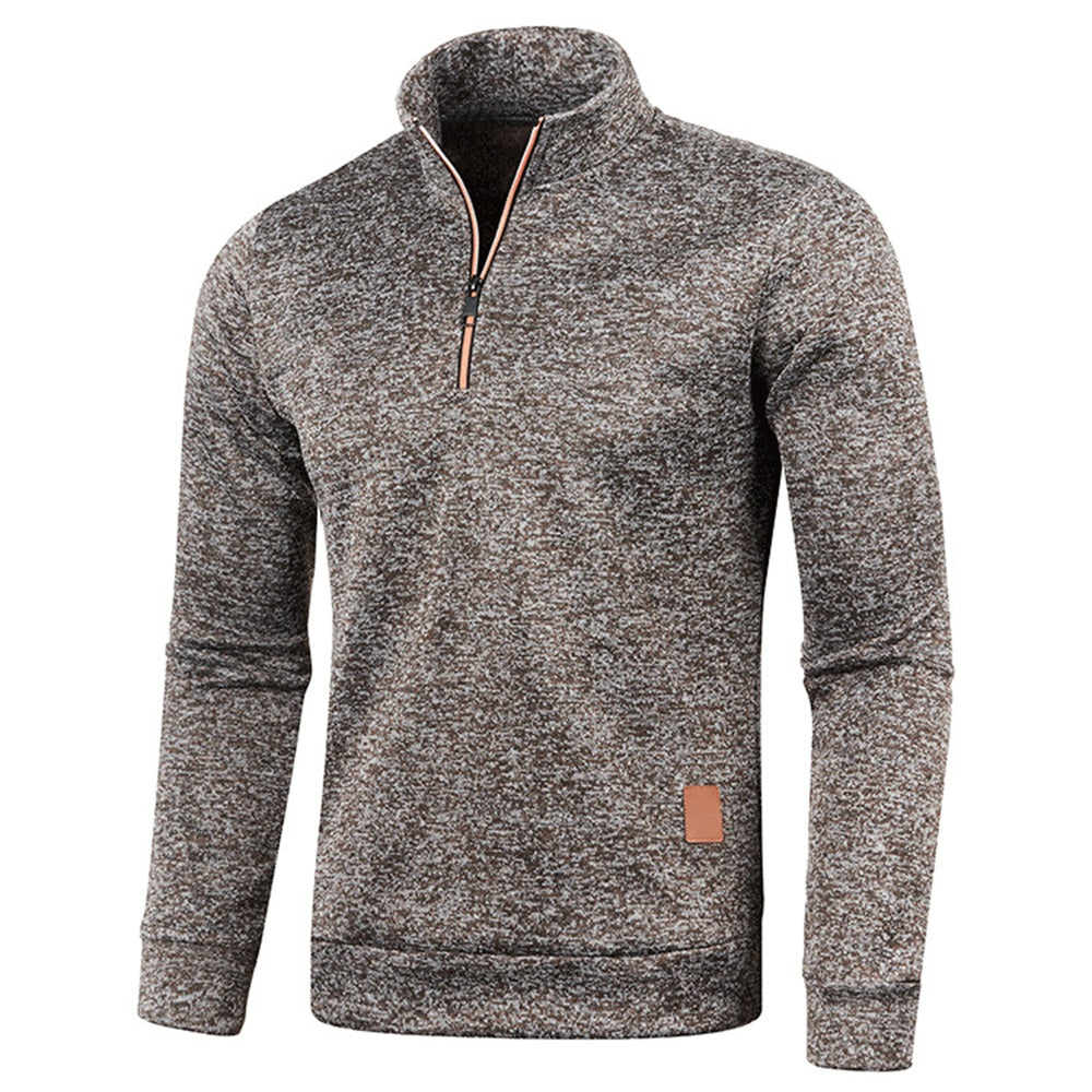 Sweatshirt For Men Fleece Lined Pullover With V Neck  Windproof Design 6