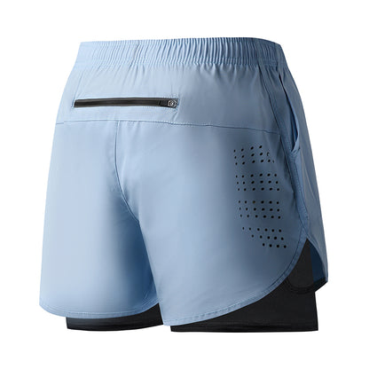 Men Running Shorts QuickDrying Fitness Shorts Double Layer Workout Pants For Training  Bodybuilding 6