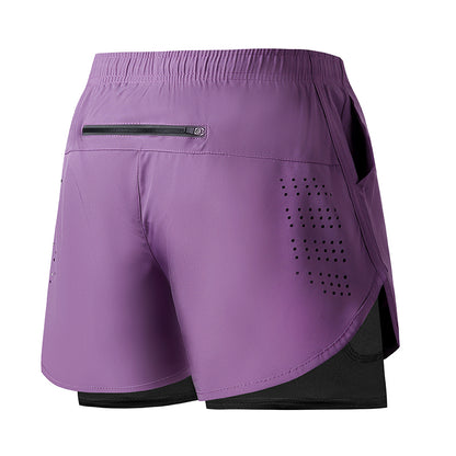 Men Running Shorts QuickDrying Fitness Shorts Double Layer Workout Pants For Training  Bodybuilding 10