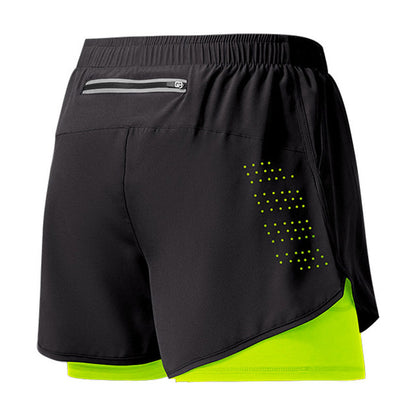 Men Running Shorts QuickDrying Fitness Shorts Double Layer Workout Pants For Training  Bodybuilding 11