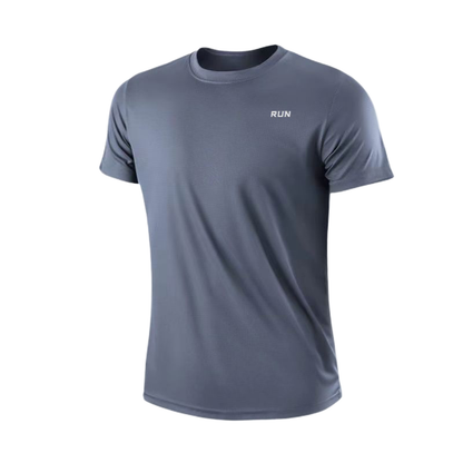 Gym Sport Shirt for Men Breathable Quick Dry Workout Tee  Round Neck Short Sleeve Activewear Top