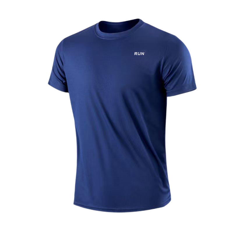 Gym Sport Shirt for Men Breathable Quick Dry Workout Tee  Round Neck Short Sleeve Activewear Top