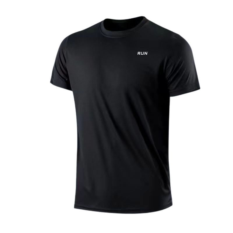 Gym Sport Shirt for Men Breathable Quick Dry Workout Tee  Round Neck Short Sleeve Activewear Top
