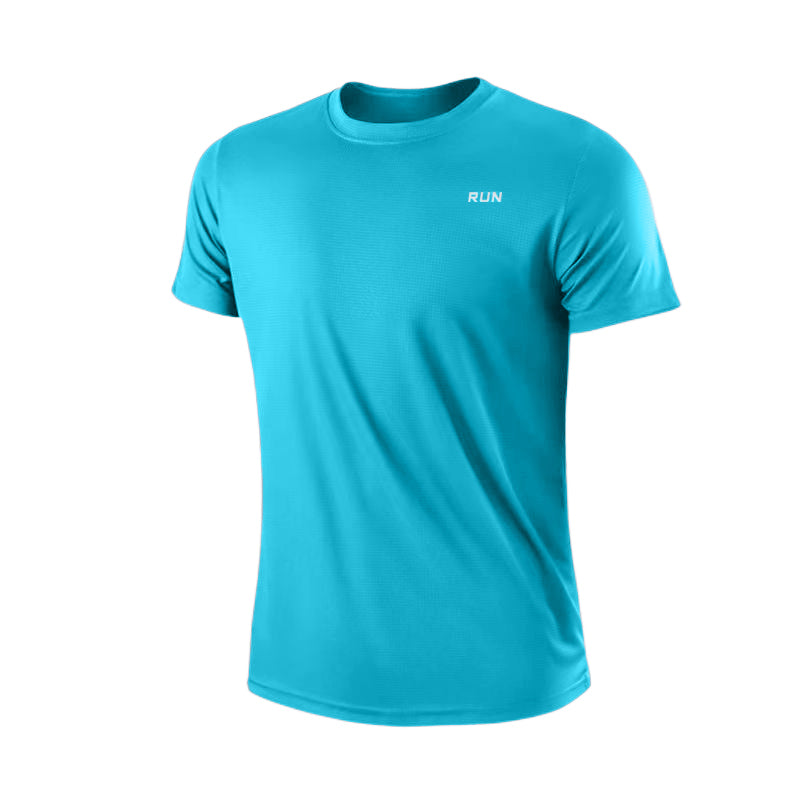 Gym Sport Shirt for Men Breathable Quick Dry Workout Tee  Round Neck Short Sleeve Activewear Top