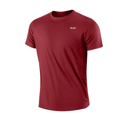 Gym Sport Shirt for Men Breathable Quick Dry Workout Tee  Round Neck Short Sleeve Activewear Top