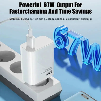67W USB Fast Charger PD Phone Charger Adapter For Multi Device Charging 1