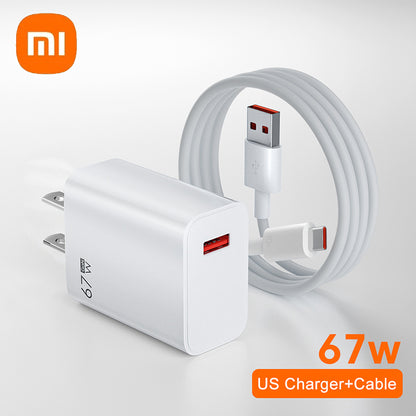 67W USB Fast Charger PD Phone Charger Adapter For Multi Device Charging 6