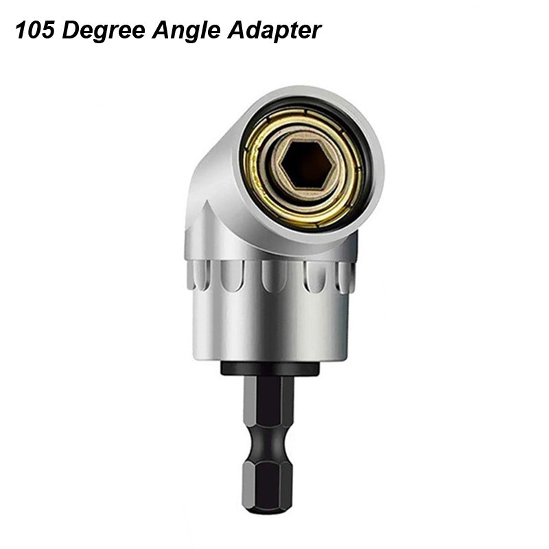 Impact Grade 105 Right Angle Drill Driver 3PC Socket Adapter Set For Power Hand Tools Hex Shank Nut 6