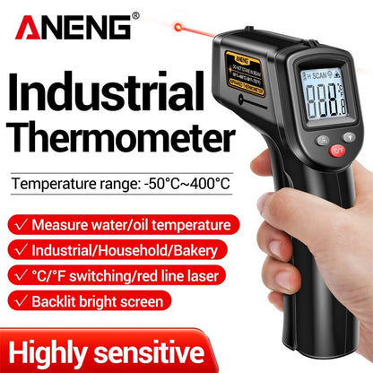 Digital Infrared Thermometer, Non Contact Temperature Gun with Celsius Display Highly Sensitive Hygrometer for Home