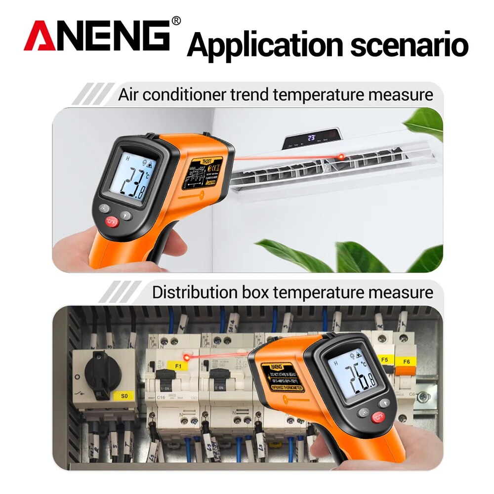 Digital Infrared Thermometer Non Contact Temperature Gun With Celsius Display Highly Sensitive Hygr 4