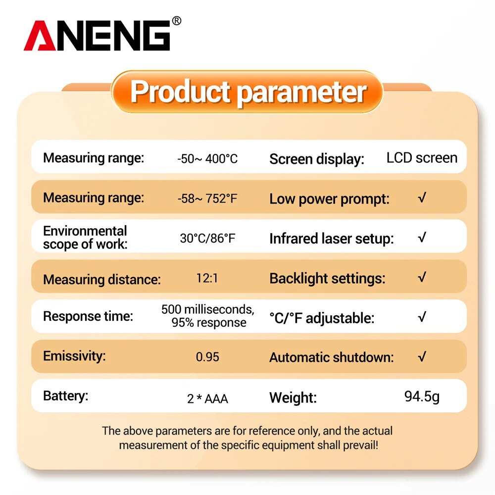 Digital Infrared Thermometer Non Contact Temperature Gun With Celsius Display Highly Sensitive Hygr 5