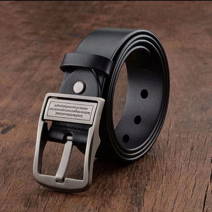 New Genuine Leather Belt for Men Adjustable Waist Strap with Alloy Pin Buckle Ideal for Casual  F