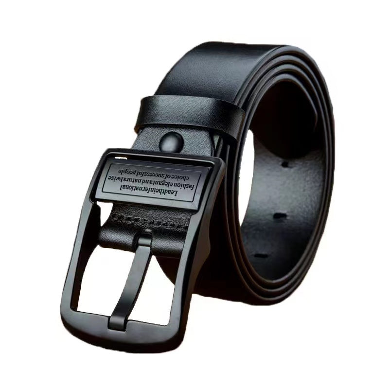New Genuine Leather Belt for Men Adjustable Waist Strap with Alloy Pin Buckle Ideal for Casual  F