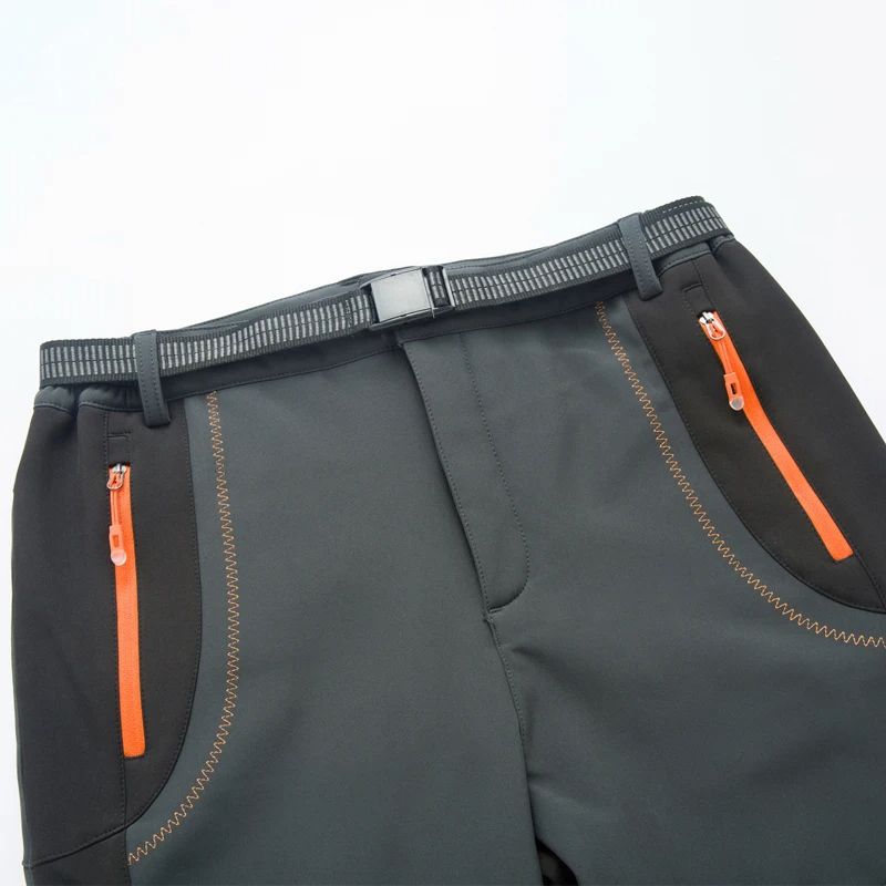 Winter Waterproof Hiking Pants for Men Windproof Outdoor Soft Shell Trekking Pants Warm Camping  Sk