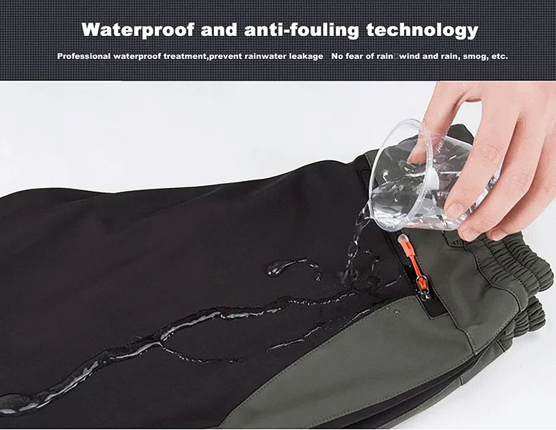Winter Waterproof Hiking Pants for Men Windproof Outdoor Soft Shell Trekking Pants Warm Camping  Sk