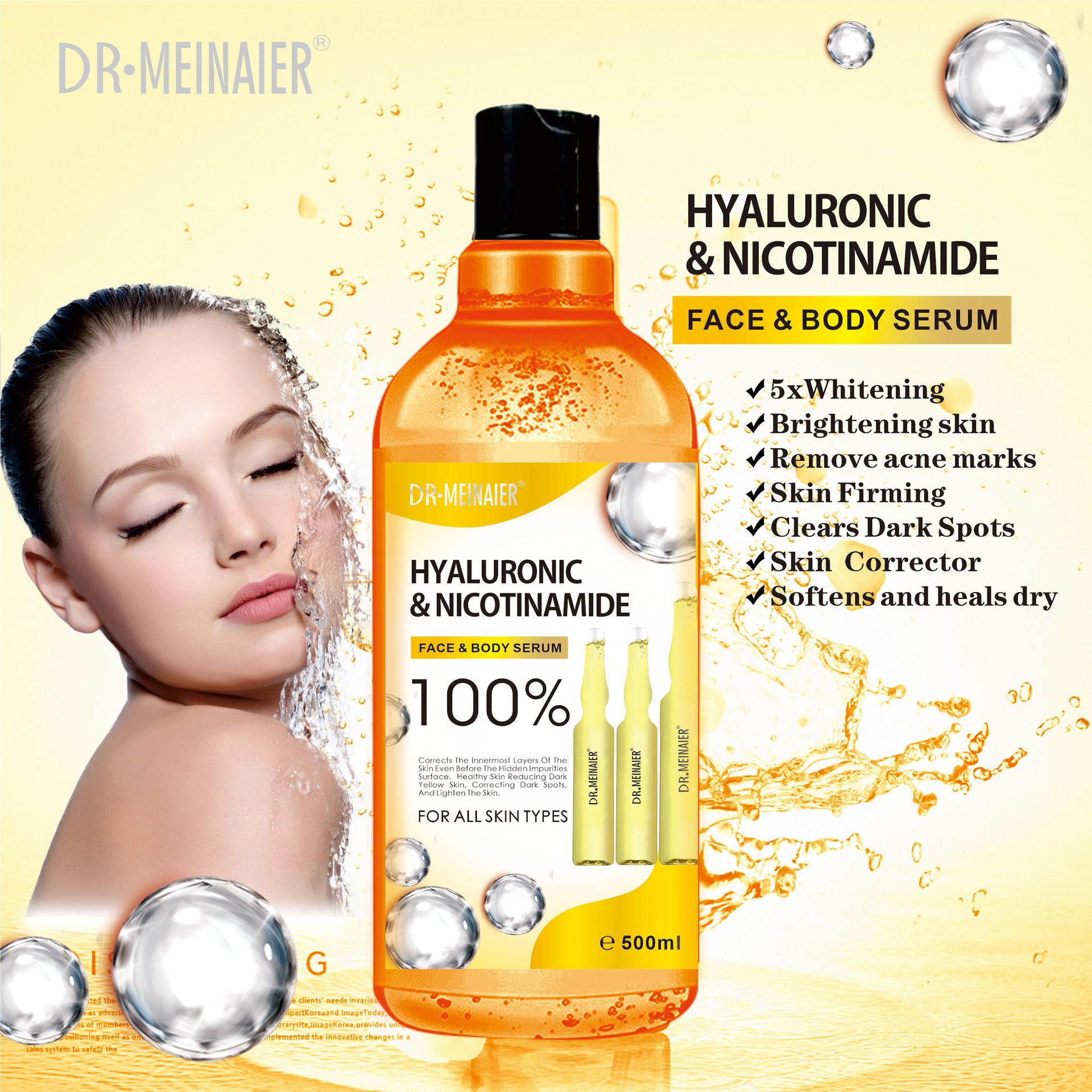 Hyaluronic Acid Face Serum For Whitening  Moisturizing Skin Lightening Body Serum For Youthful Skin 1