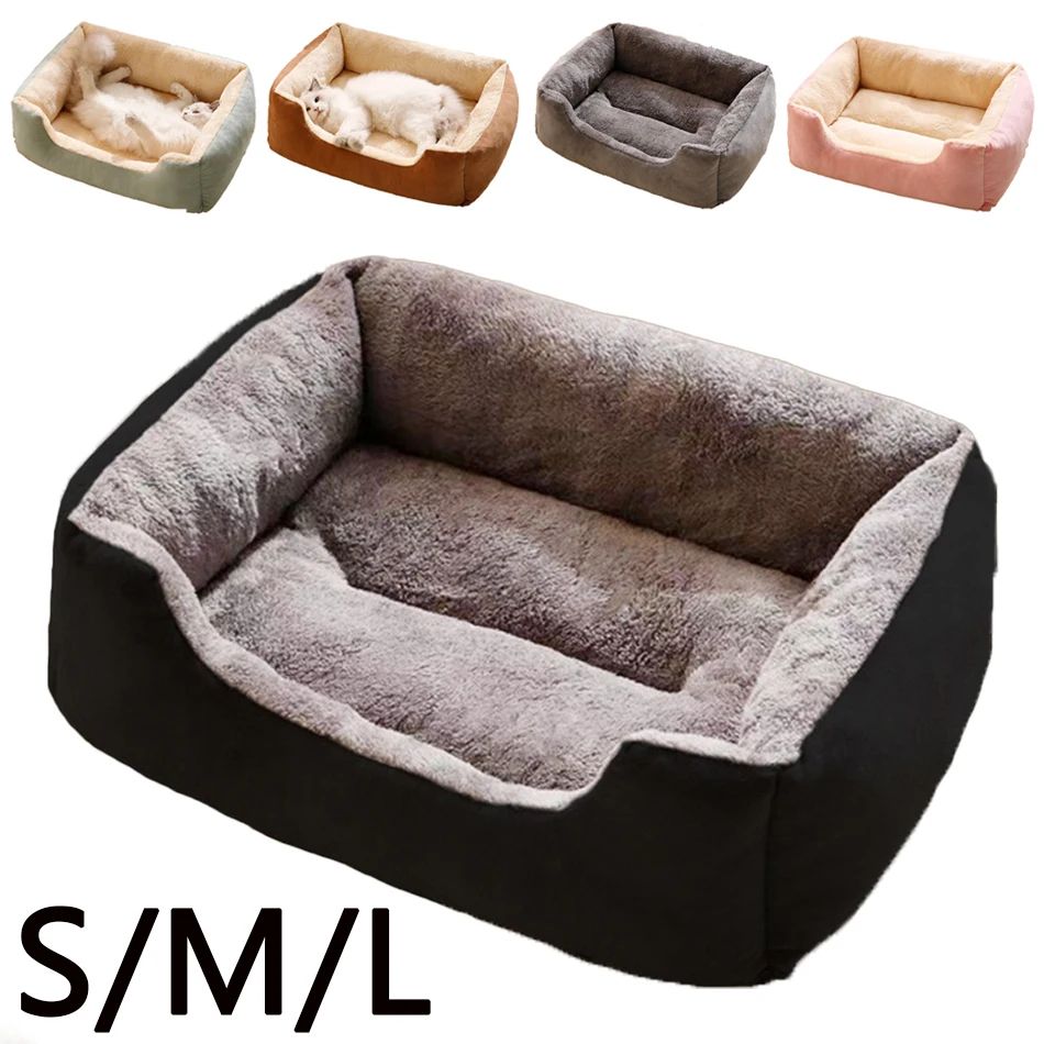 Luxury Cat Bed Plush Pet Products  Basket House Beds for Kittens  Small Dogs