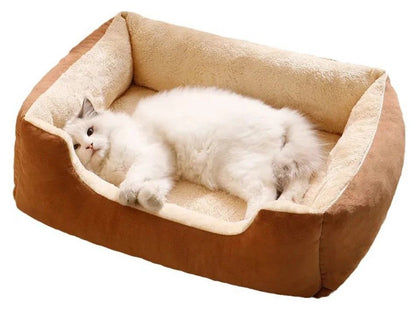 Luxury Cat Bed Plush Pet Products  Basket House Beds for Kittens  Small Dogs