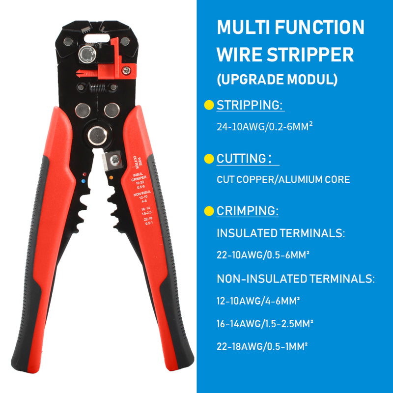 Professional Crimping Pliers All In One Wire Stripper  Terminal Crimper Heavy Duty Hand Tool For El 6