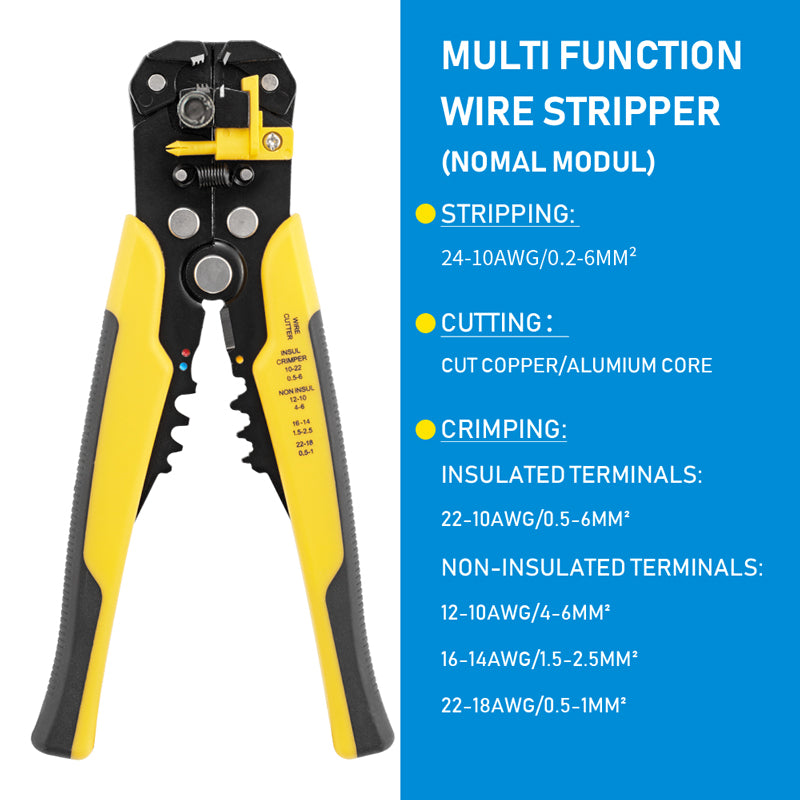 Professional Crimping Pliers All In One Wire Stripper  Terminal Crimper Heavy Duty Hand Tool For El 7