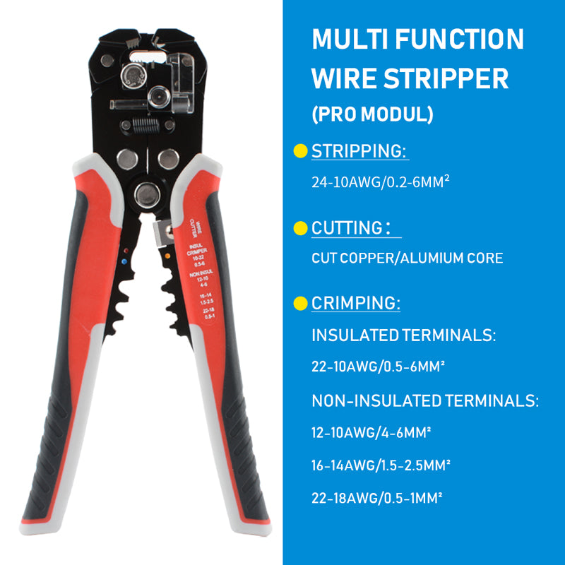 Professional Crimping Pliers All In One Wire Stripper  Terminal Crimper Heavy Duty Hand Tool For El 9