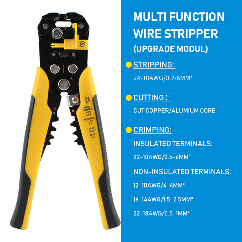 Professional Crimping Pliers All In One Wire Stripper  Terminal Crimper Heavy Duty Hand Tool For El 10