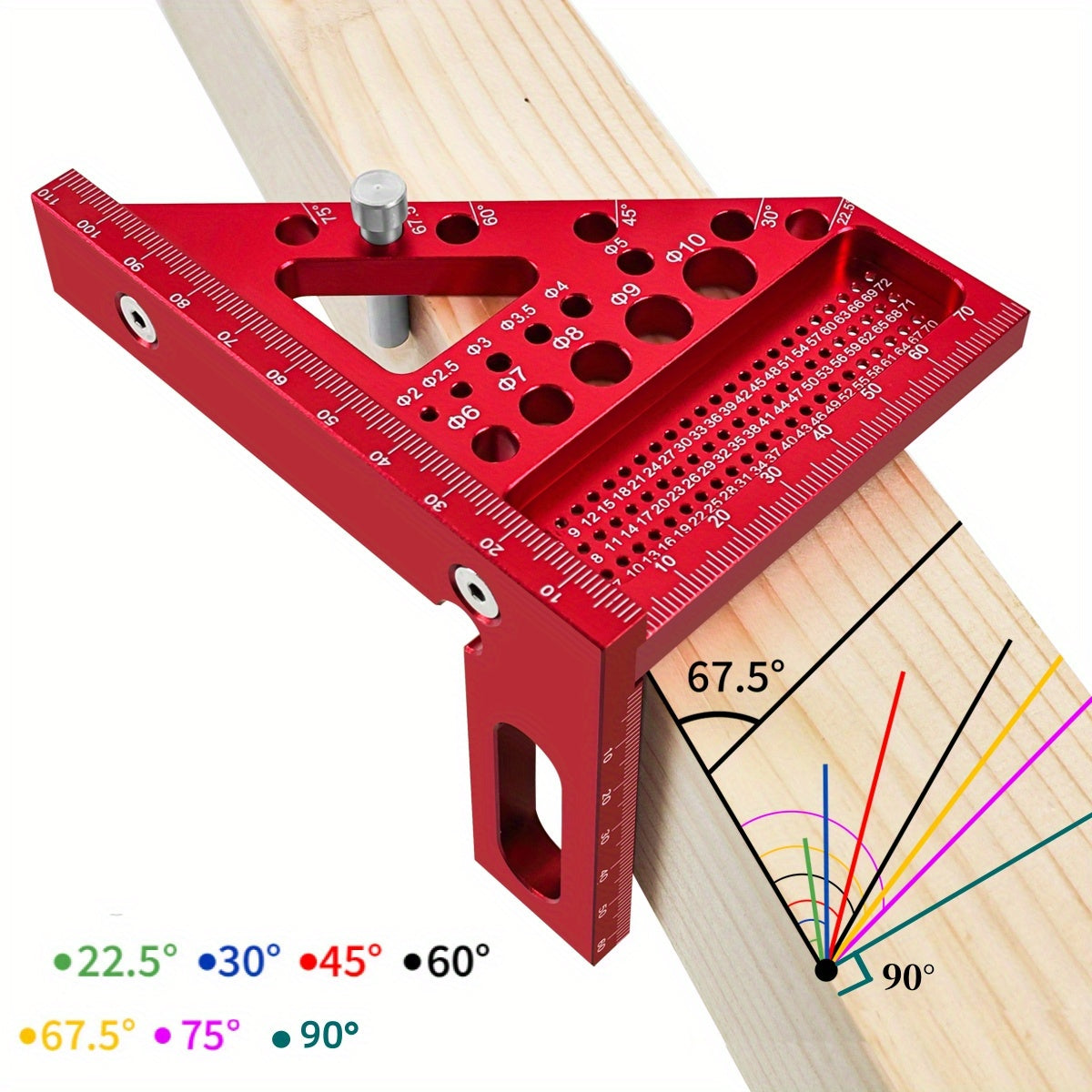 Precision Triangular Ruler for Woodworking