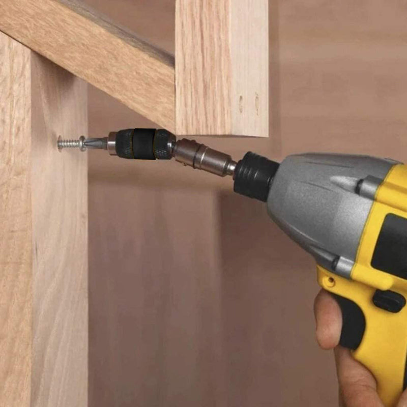 Hex Drill Bit Extension with Quick Change Holder & Screw Drill Tips