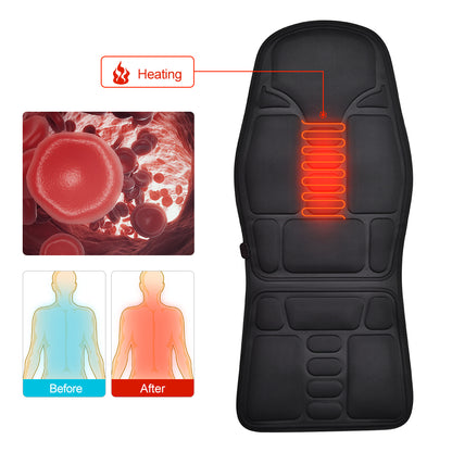 Massager Chair Pad With Electric Heating  Vibrating Neck And Back Cushion For Car  Home Use 3