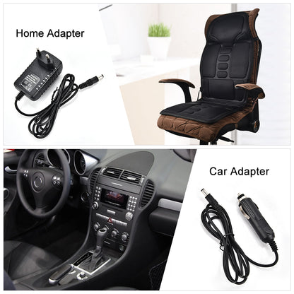 Massager Chair Pad With Electric Heating  Vibrating Neck And Back Cushion For Car  Home Use 4