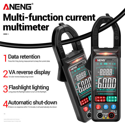 multimeter with backlit LCD screen