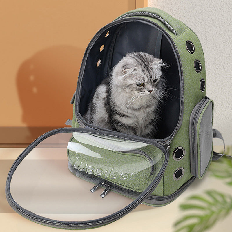 Transparent Pet Cat Carrier Bag, Outdoor Travel Backpack for Cats & Small Dogs
