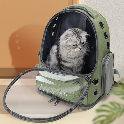Transparent Pet Cat Carrier Bag, Outdoor Travel Backpack for Cats & Small Dogs