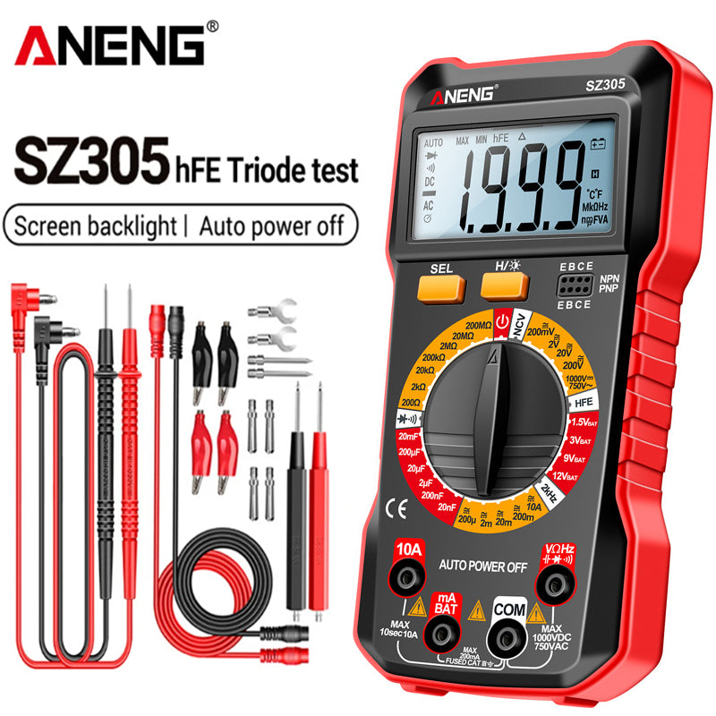 1999 Count Professional Multimeter, AC/DC Voltage Tester, Ammeter, Capacitor & Electrician Detector Tool