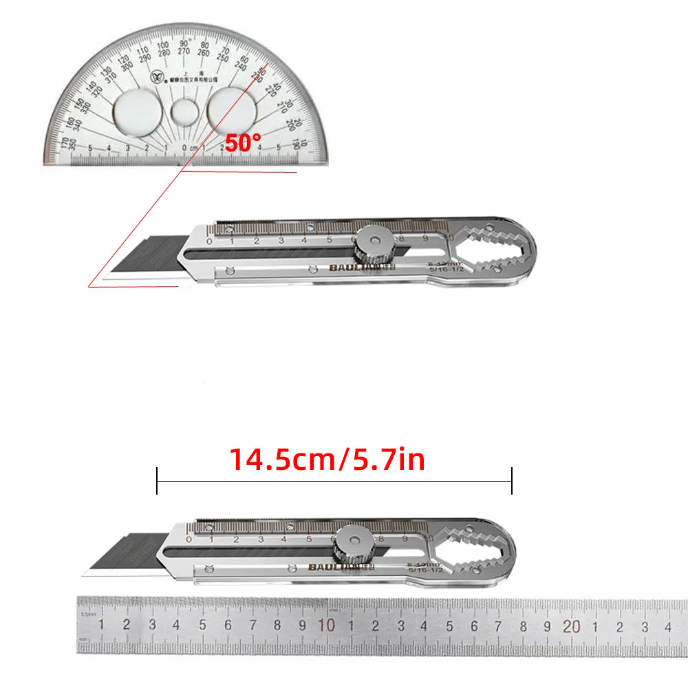 Stainless Steel Box Cutter Multi Tool Utility Knife For Woodworking Warehouse  DIY Cutting Tool 5