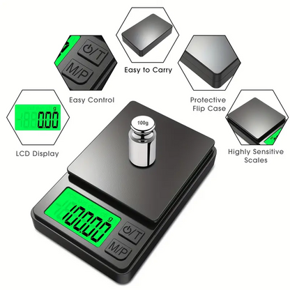 Mini Scale with Backlit LCD 500g Digital Pocket Scale for Ounces Grains  Precise Weighing