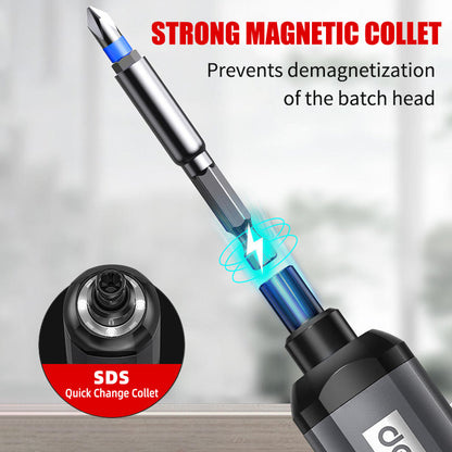 USB Rechargeable Mini Electric Screwdriver  Adjustable Torque  LED Light