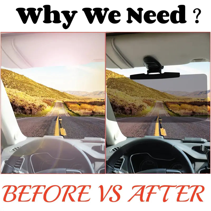 Glare reduction mirror for daytime driving