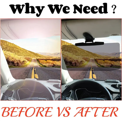 Glare reduction mirror for daytime driving